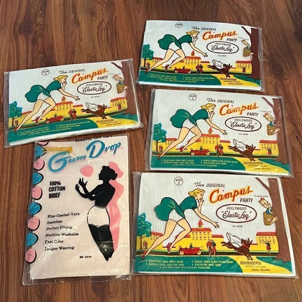 NEW Deadstock Madison Avenue The original campus panty Gum Drop 1950s 1960s 6 pi